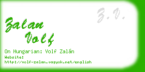 zalan volf business card